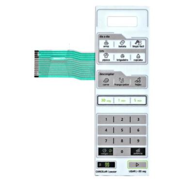 Imagem de Membrana teclado Para Microondas Midea Mtfb 21 Mtfb 22 Branca - TND