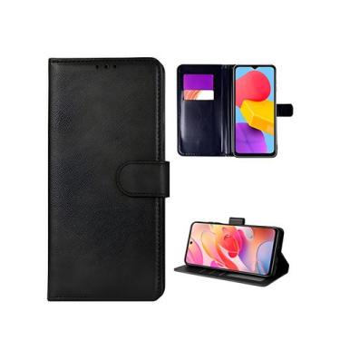 Imagem de Capa Carteira de Couro Flip Preta Para Xiaomi Redmi 12c - Jodda