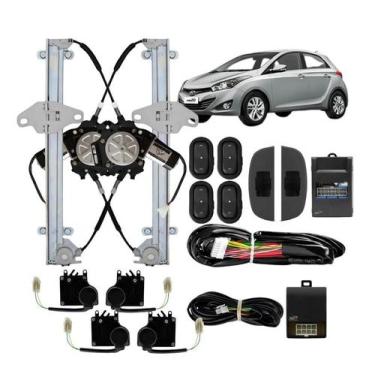 Imagem de Kit Vidro Eletrico Hb20 2015 2016 2017 porta Traseiras Trava - Sp. Rep