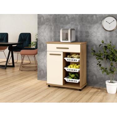 Imagem de Armário de Cozinha com Fruteira Goiânia Arte Móveis, Cinamomo/Off