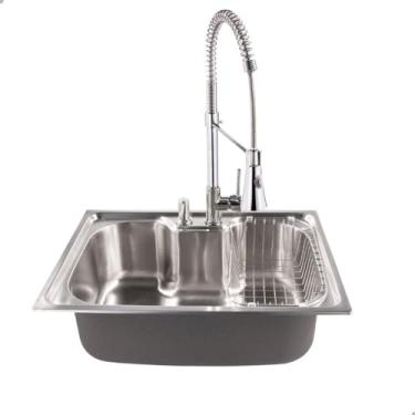 Imagem de Cuba de Cozinha Inox SOFTINOX 60x40 - Cuba Gourmet com Acessórios e Torneira Cromada, Pia de cozinha com Kit Completo