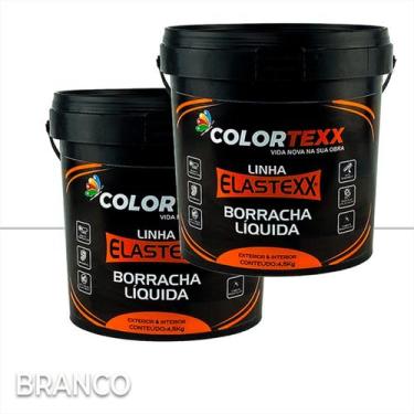 Imagem de Tinta Borracha Líquida 4,5kg Emborrachada Elastexx Kit 2un - Colortexx