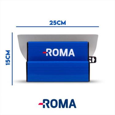 Imagem de Desempenadeira Berox Roma Aço Inox Lâmina Flexível Massa Corrida Efeit