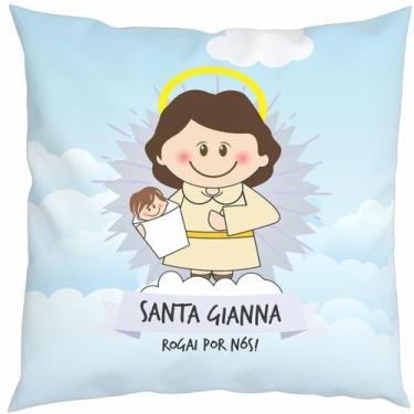 Imagem de Almofada Com Enchimento Oração Santinhos Santa Gianna - Core Decore