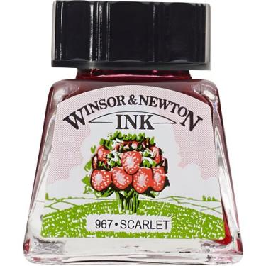 Imagem de Tinta Nankin para Desenho Winsor & Newton Escolha a Cor, SCARLET