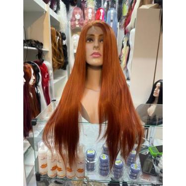 Imagem de Front lace Lacewig peruca Premium Ruiva Marina, Ruivo natural, Lisa Lo