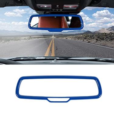 Imagem de Moldura de acabamento de capa de espelho retrovisor acessórios de decoração de interiores para Dodge RAM 2010-2017, para Dodge Challenger 2015-2022, para Dodge Charger 2010-2022, azul