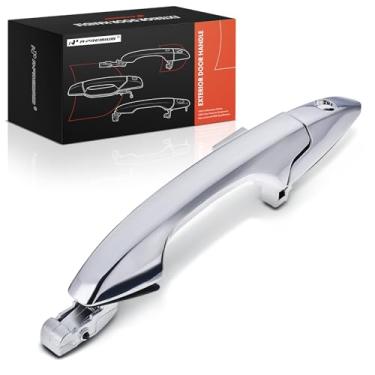 Imagem de A-Premium Maçaneta externa dianteira esquerda do lado do motorista com fechadura compatível com Honda Crosstour 2012-2015, Accord Crosstour 2010-2011, cromada, substituição # 72180-TP6-A01