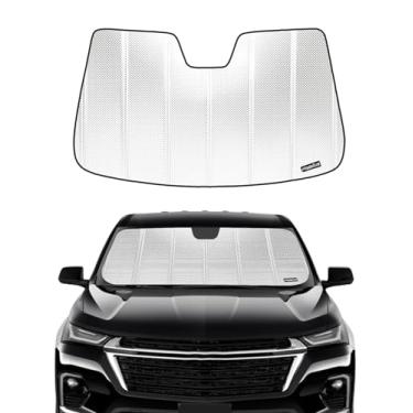 Imagem de Pigenius Para-brisa para Chevrolet Traverse 2018-2023. Película de alumínio refletiva de atualização 2024 para proteção interna máxima