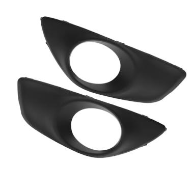 Imagem de Motoforti Capa de grade de farol de neblina, acabamento da tampa do painel do farol de neblina, para Hyundai Santa Fe 2010-2012, plástico, nº 865232B700/865242B700, dianteiro esquerdo direito, preto,
