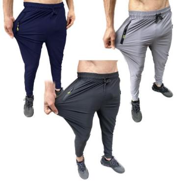 Imagem de NOVOS LANÇAMENTOS! kit 3 calças esportiva dri-fit tecido frio alta qua