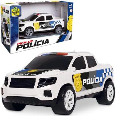 Imagem de Carrinho de policia de brinquedo pick-up patamo camionete camburão - S