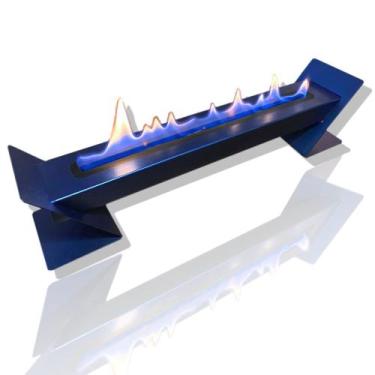 Imagem de Lareira ecológica portátil a álcool azul - Metanobre