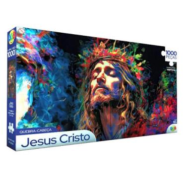 Imagem de Jesus Cristo Brinquedo Educativo Quebra Cabeça 1000 PÇs - GGB Brinqued
