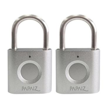 Imagem de Kit 2 Cadeado Digital Com Biometria Cf30 15 Usuários Digital Papaiz, C