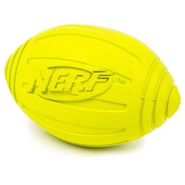 Imagem de Bola De Futebol Americano Verde Para Cães Nerf Dog