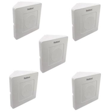 Imagem de 5 Caixa De Sobrepor Triangular Canto Cantoneira Quina Cftv - MULTITOC