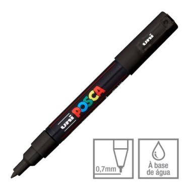 Imagem de Caneta Posca Marcador Uni-Ball PC-1M Preto 24 - Uni Ball