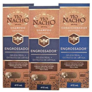 Imagem de 2 Shampoos + 1 Condicionador Antiqueda Engrossador 415ml - Tío Nacho