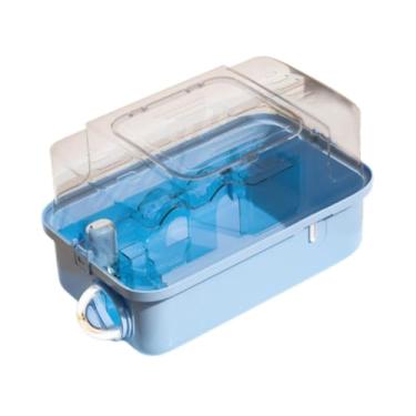 Imagem de IEUDNS Gaiola transportadora para hamster, porquinho da índia, transporte de viagem, pequenos animais de estimação, gaiola de saída, portátil, respirável,