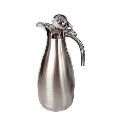 Imagem de Garrafa térmica grande de aço inoxidável de 1,927 g para manter o dispensador de bebidas quentes ou frias, panela térmica isolada a vácuo de parede dupla para chá, mantém água quente por 12 horas