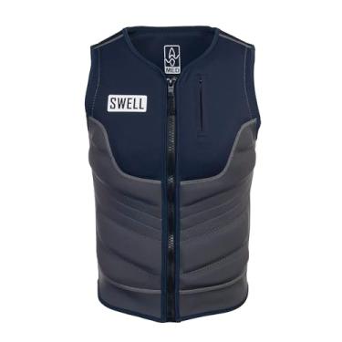 Imagem de SWELL Wakesurf Colete de Neoprene Masculino Wakesurf Comp - Projetado Exclusivamente para Wake Surf, Mas Ótimo para Todas As Outras Atividades Aquáticas! Ncga (Azul-Marinho, Pequeno)