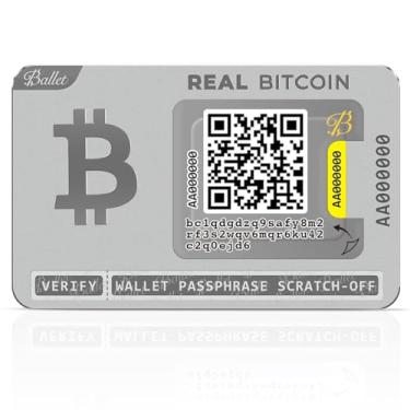 Imagem de Ballet REAL Bitcoin – O cartão de armazenamento frio de criptografia mais fácil – Carteira de hardware de criptomoeda com suporte seguro para multimoedas e NFT