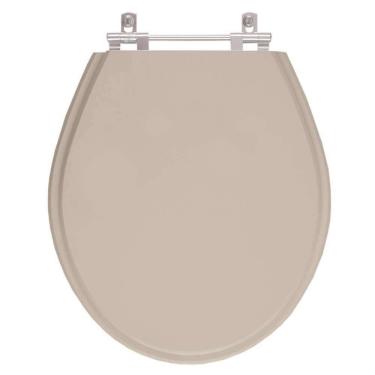 Imagem de Assento Sanitario Poliester Ravena Bege Saara para vaso Deca