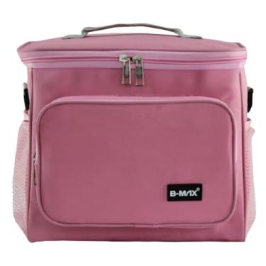 Imagem de Bolsa Térmica e Lancheira Térmica Média 13 Litros para Bebidas Marmitas e Alimentos Revestica em Poliéster com Alça Transversal (Rosa)