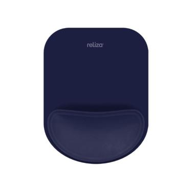 Imagem de Mousepad Ergônomico Reliza Compact - Base Antiderrapante - Apoio de Pulso - Azul - 010856