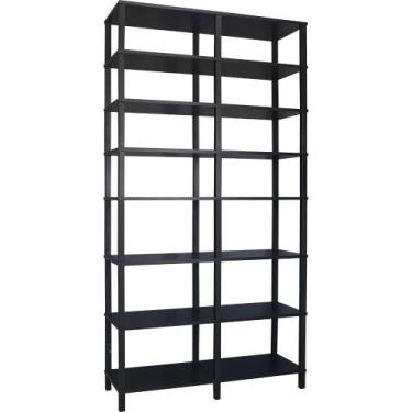 Imagem de Estante 116x38x221 Preta Montantes Pretos - EVOLUKIT
