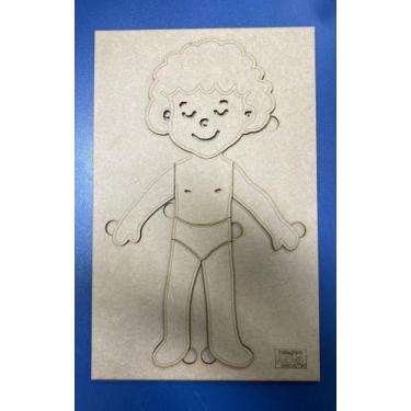 Imagem de Brinquedo Infantil Educativo Mdf - Fácil encaixe Corpo Humano + Tinta 