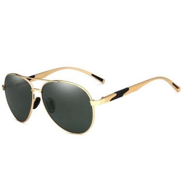 Imagem de Óculos de Sol Masculino Classico Aviador Militar Kingseven Polarizados