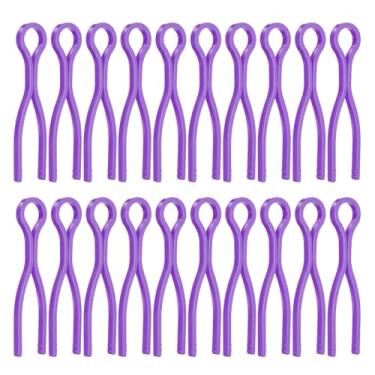 Imagem de HARFINGTON 100 peças de suportes de linha de bobina de plástico grampo de carretel de linha longa acessórios de máquina de costura braçadeira de controle de linha para organizar caudas de linha evitar