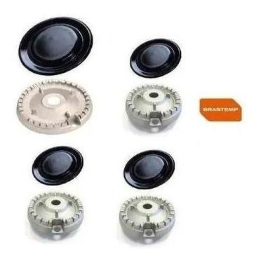 Imagem de Kit Espalhador+Queimador Para Cooktop Brastemp Bd060 4 Bocas - Jangada