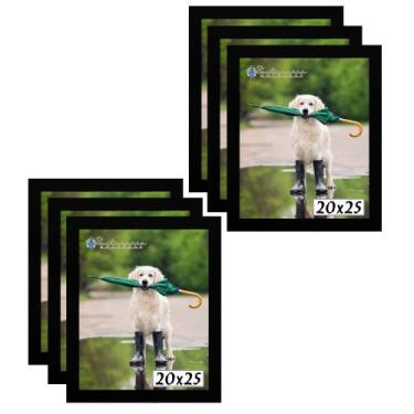Imagem de Kit 6 Porta Retrato Molduras 20x25 Preto - Santamaria Molduras