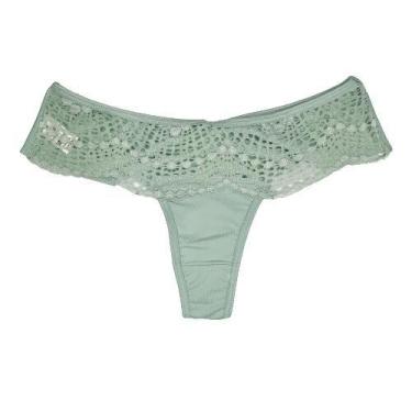 Imagem de Calçinha fio dental microfibra com renda Clamar feminino - 3123, GG, E