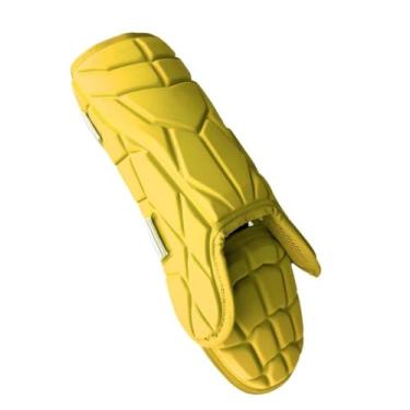 Imagem de Protetores de perna de softball de beisebol proteção para adultos caneleiras ergonômicas leves e versáteis protetoras confortáveis, Amarelo