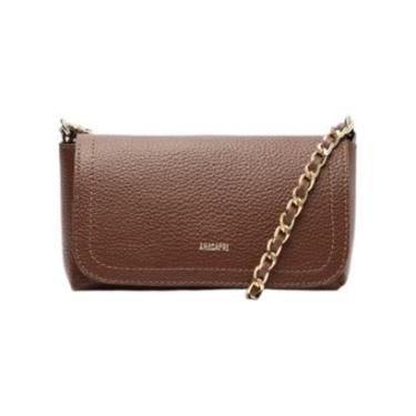 Imagem de Bolsa Feminina Anacapri Tiracolo Casual Alça Corrrente Pequena Marrom-Feminino
