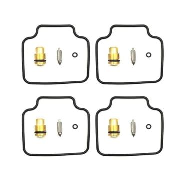 Imagem de Kit de reparo de carburador de motocicleta junta de assento de agulha flutuante para GSX1100F KATANA 1988-1993 GSX1100 GSX 1100F 1100 F (4 conjuntos)
