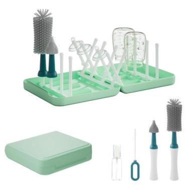 Imagem de Conjunto de escovas para mamadeiras WHNL Portable com dispensador de s