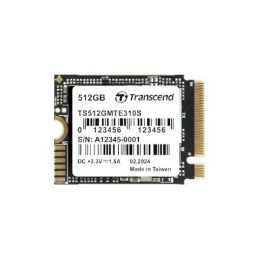 Imagem de Transcend SSD M.2 2230 PCIe Gen4x4 de 512 GB, para Steam Deck, ROG Ally, Surface, face única, até 3.300/1.700 MB/s, chave M - TS512GMTE310S
