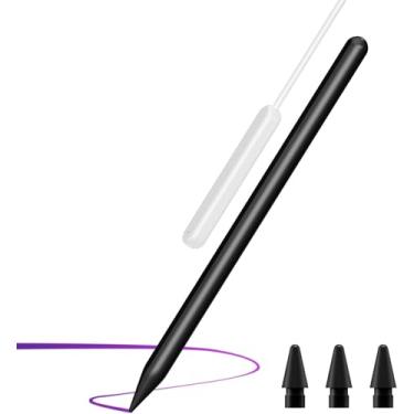 Imagem de Lápis magnético sem fio para iPad, caneta Stylus para Apple iPad com rejeição de palma, sensibilidade de inclinação, funciona para iPad Air 3/4/5/M2, iPad Mini 5/6, iPad 6-10, iPad Pro 27.9 cm/32.8 cm