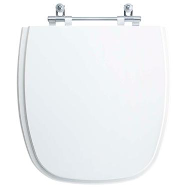 Imagem de Assento Sanitário Tampa De Vaso Branco Resina Poliester Like Para Bacia Celite