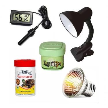 Imagem de Kit Tartaruga Baby Filhote Lâmpada Uva Uvb 50w Nutricon Alco 50w 110v