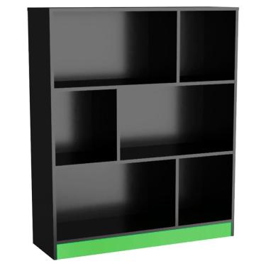 Imagem de Estante Para Escritorio Gamer B25 Preto Verde Novam Preto Verde
