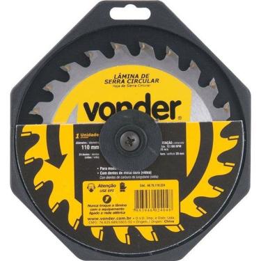Imagem de Disco De Serra Circular 110 X 20mm Para Madeira 24 Dentes - Vonder