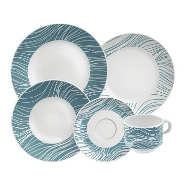 Imagem de Aparelho De Jantar Tramontina Clarice 20 Peças Em Porcelana Decorada