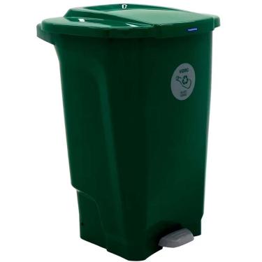 Imagem de Lixeira Para Coleta Seletiva Com Pedal Tramontina T-force Verde