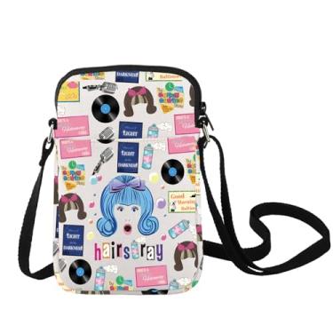 Imagem de LEVLO Bolsa tiracolo musical em spray de cabelo Tracy Fans Gift Hairspray Tracy Musical Shoulder Bag Broadway Musical Merch, Bolsa C para spray de cabelo